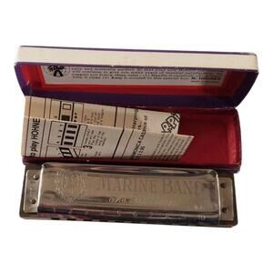 Vintage M. Hohner Marine Band Harmonica No. 1896 - Key Of C Original Box